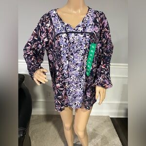 Vintage America Flower Blouse Extra Large (XL) New with Tags